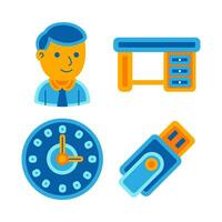 business objects vector illustrations set