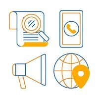 business objects vector illustrations set