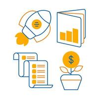 business objects vector illustrations set