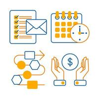 business objects vector illustrations set