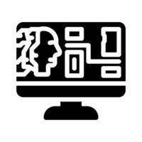 ai routing autonomous delivery glyph icon vector illustration