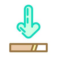 arrow pointing loading process color icon vector illustration