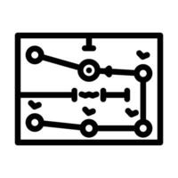 route optimization autonomous delivery line icon vector illustration