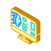 ai routing autonomous delivery isometric icon vector illustration