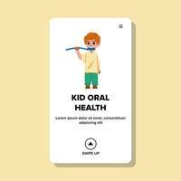 mouth kid oral health vector