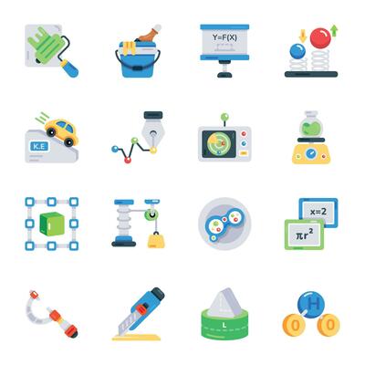 Collection of Study Flat Icons