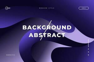 Modern Ultraviolet Color Fluid Poster Cover. This poster cover, which has a dark purple abstract geometric template with blended shapes, is ideal for website, mobile app, banner vector