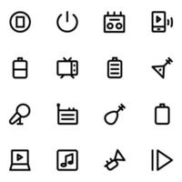 Pack of Music Linear Style Icons vector