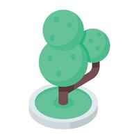 Trees Isometric Icon vector