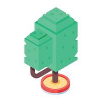 Trees Isometric Icon vector