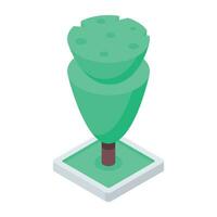 Trees Isometric Icon vector