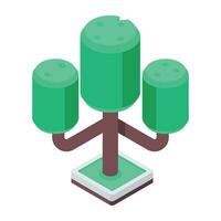 Trees Isometric Icon vector