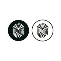 Fingerprint icon. Security access concept. Biometrics system. Vector illustration