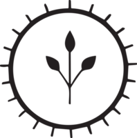 bloem of blad logo in een minimalistische stijl voor decoratie png