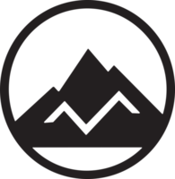 Mountain logo in tourism concept in minimal style for decoration png