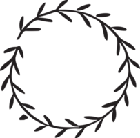 main tiré floral couronne logo pour décoration png