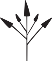 bloem of blad logo in een minimalistische stijl voor decoratie png