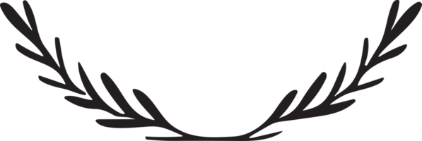 Hand gezeichnet Blumen- Kranz Logo zum Dekoration png