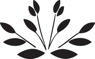 fleur ou feuille logo dans une minimaliste style pour décoration png