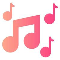 music gradient icon vector