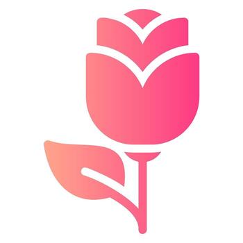 icono de gradiente de flores vector