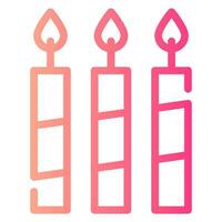 candle gradient icon vector