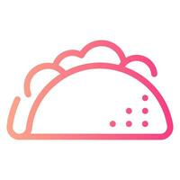 taco gradient icon vector
