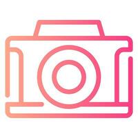 photo camera gradient icon vector