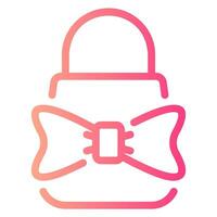 gift bag gradient icon vector