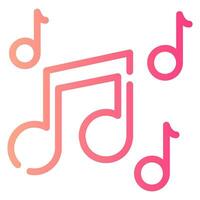 music gradient icon vector