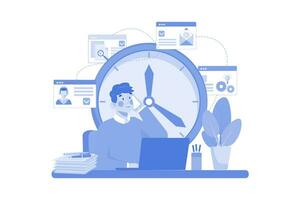 Time Management Illustration concept on a white background vector