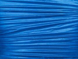 azul textura de un superficie arrugado el plastico. sucio Copiar espacio foto