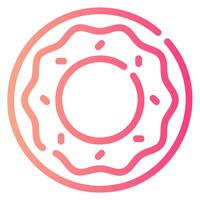donut gradient icon vector