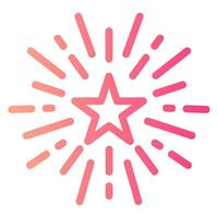 fireworks gradient icon vector