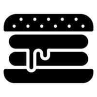 burger glyph icon vector