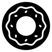 donut glyph icon vector