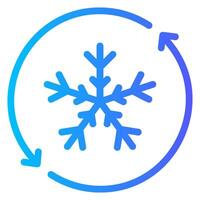 snowflake gradient icon vector