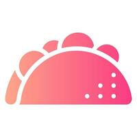taco gradient icon vector