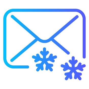 icono de gradiente de correo vector