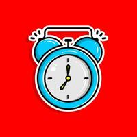 vector design alarm clock on white background