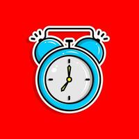 vector design alarm clock on white background