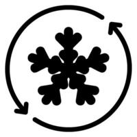 snowflake glyph icon vector