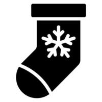 christmas sock glyph icon vector