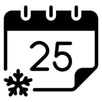 calendar glyph icon vector