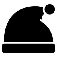 icono de glifo de sombrero de santa vector