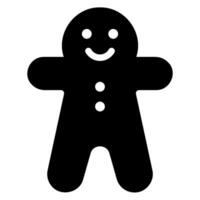 gingerbread glyph icon vector