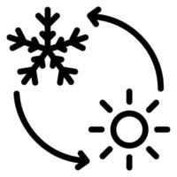 snow line icon vector