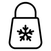 bag line icon vector