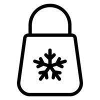 bag line icon vector