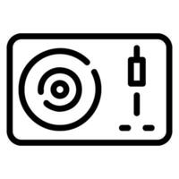 turntable line icon vector